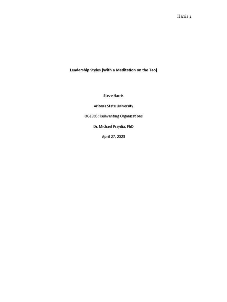 Module 6 Final Paper | PDF | Leadership | Catholic Church