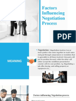 Factors Influencing Negotiation Process