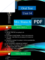 Oral Test - Unit 04 - 2nd Grade