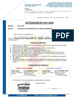 Cotización de Fabricación de Tableros Equipados - ING. AVILA - URBANO SEI 2023