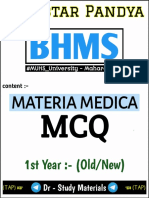 Materia Medica - MCQ - 1st - BHMS - (Old, New)