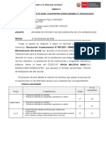 Informe de Proceso de Recuperacion