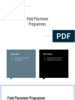 Field Placement Programmes