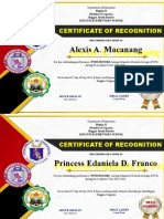 Grade 2 Certificates-With Honors