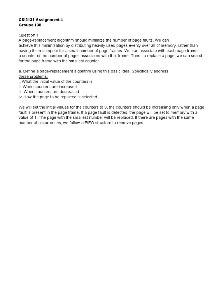 Page-Replacement Algorithm Design | PDF