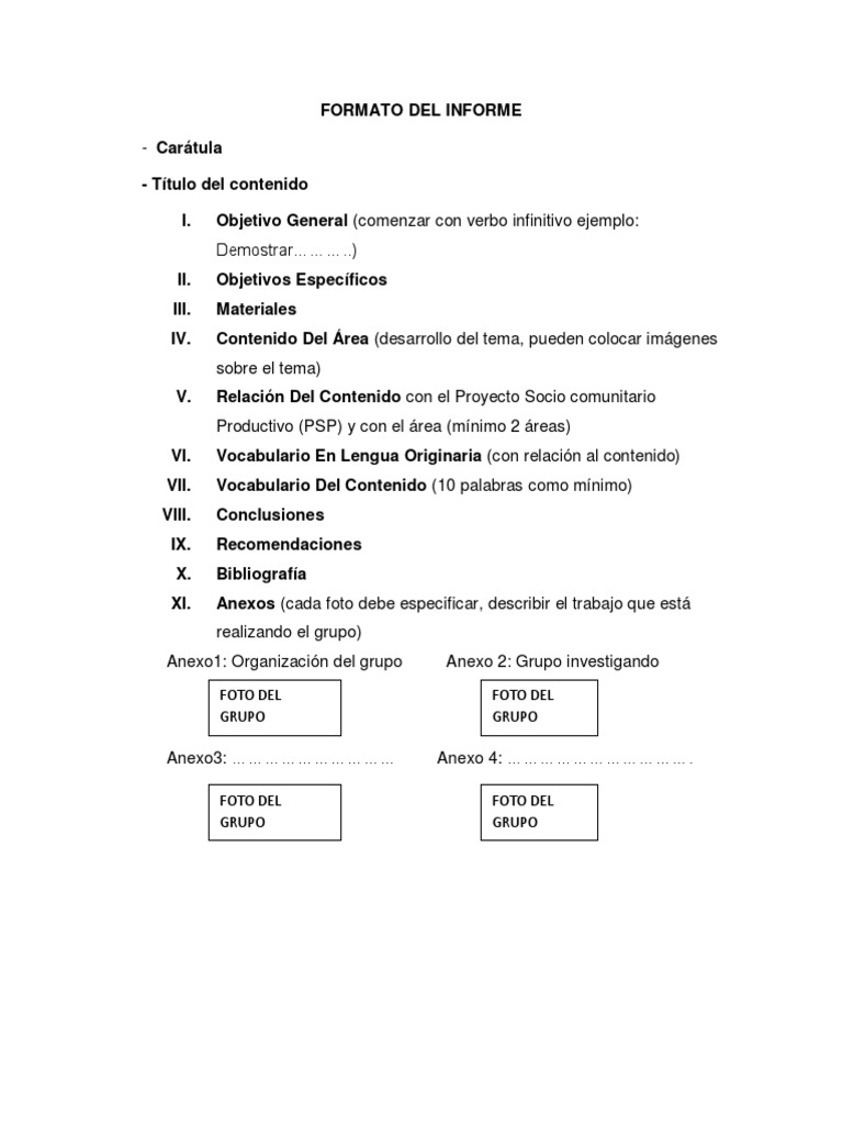 Formato Del Informe Feria Pedagogica | PDF