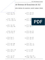 Sistemas de Ecuaciones Lineales 2x2