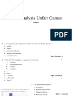 Data Analysis Unfair Games