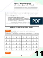 Learner's Activity Sheet: Earth & Life Science (Quarter II - Week 2)