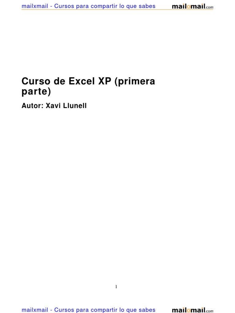 Excel XP Primera Parte 3161 Completo | PDF