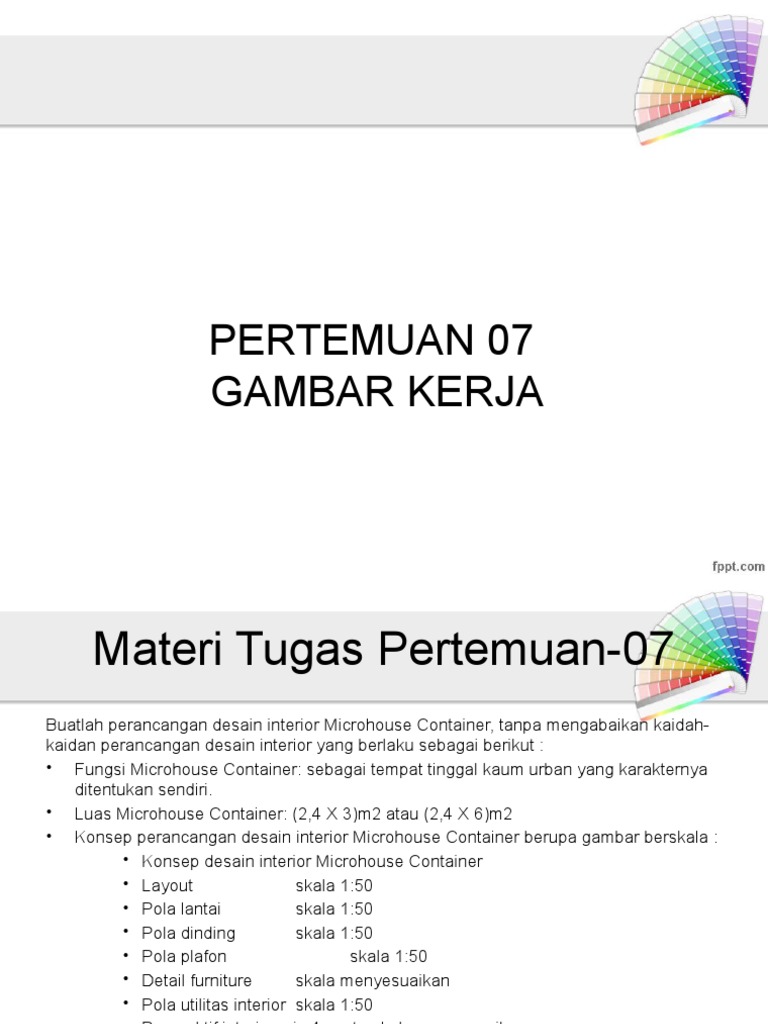 Gambar Kerja Desain Interior Microhouse | PDF | Seni | Komputer