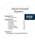 Stomatal Regulation 6th Sem Assignment MM