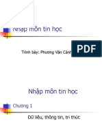 Chuong 1 Dữ Liệu, Thông Tin, Tri Thức