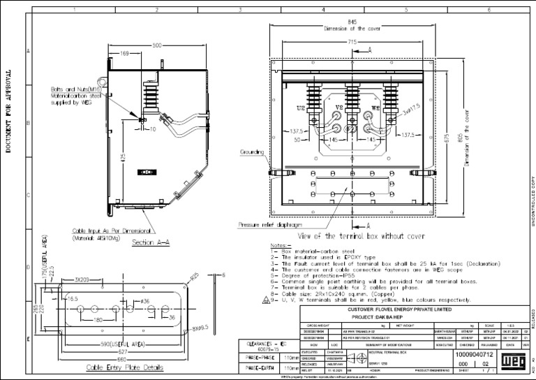 Neutral Terminal Box - Rev 02 | PDF