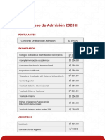 Proceso Admision 2023 II Costos