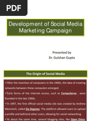 Development of Social Media Marketing Campaign
