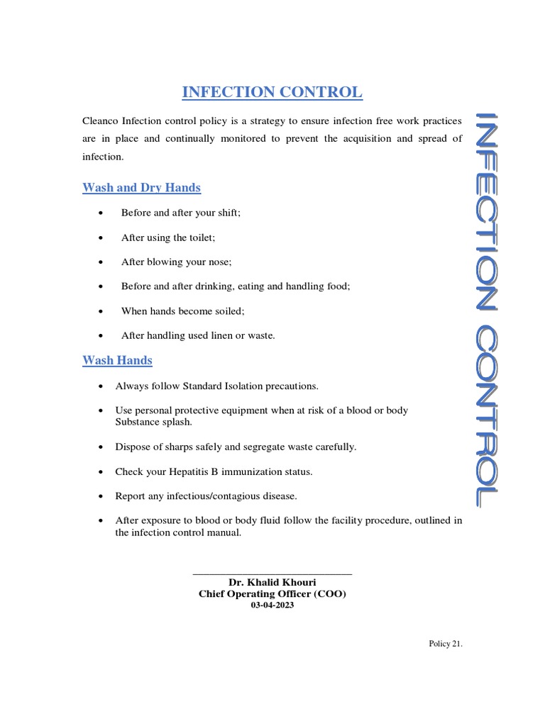Infection Control | PDF