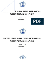 Daftar Hadir Siswa PKBM Asfiranidha 20212022