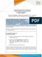 Guía de Actividades y Rúbrica de Evaluación - Unidad 3 - Fase 4 Estudio de Caso Sobre Costos, Ingresos y Utilidades en Las Organizaciones