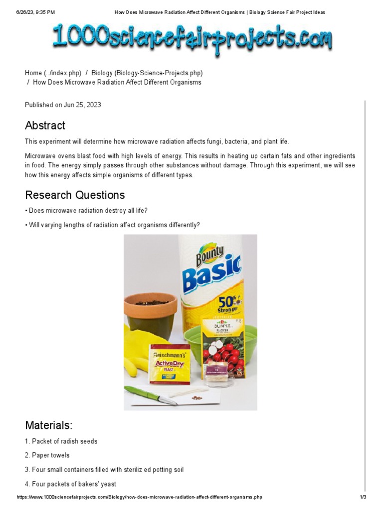 How Does Microwave Radiation Affect Different Organisms Biology