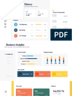 Dashboard Infographic Presentation Template Blue Variant