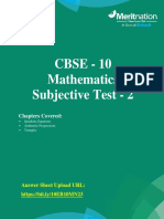 CBSE10 Math Test-2 10E.B10 2022-23