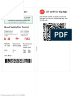 E-Boarding Pass QR Code For Bag Tags