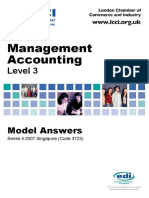 Management Accounting (Singapore) Model Answers Series 4 2007