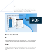 Resume Sizes PDF