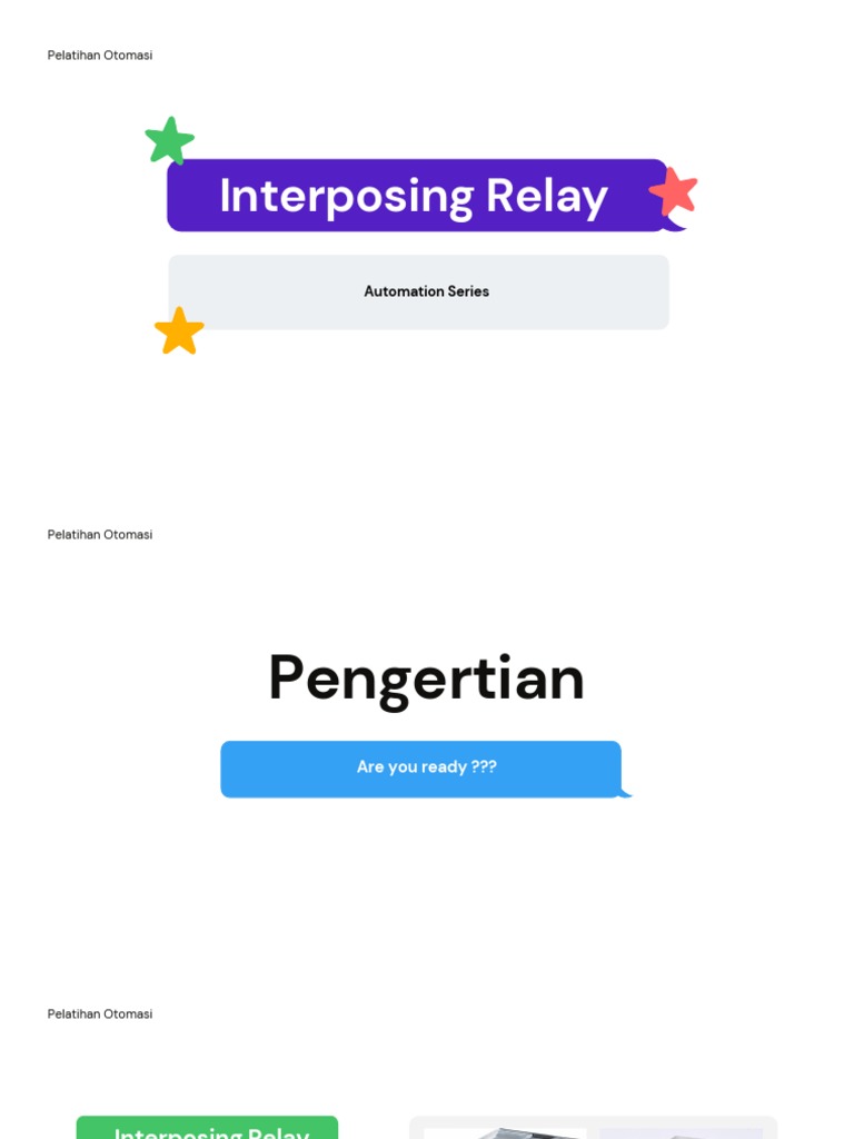 Penggunaan Interposing Relay dalam Otomasi | PDF