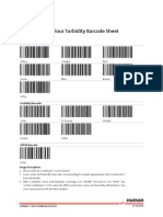 Colour Turbidity Barcode Sheet