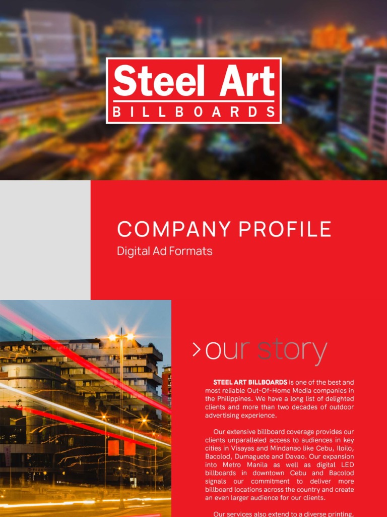 Steel Art Billboards Company Profile LED Billboards PDF