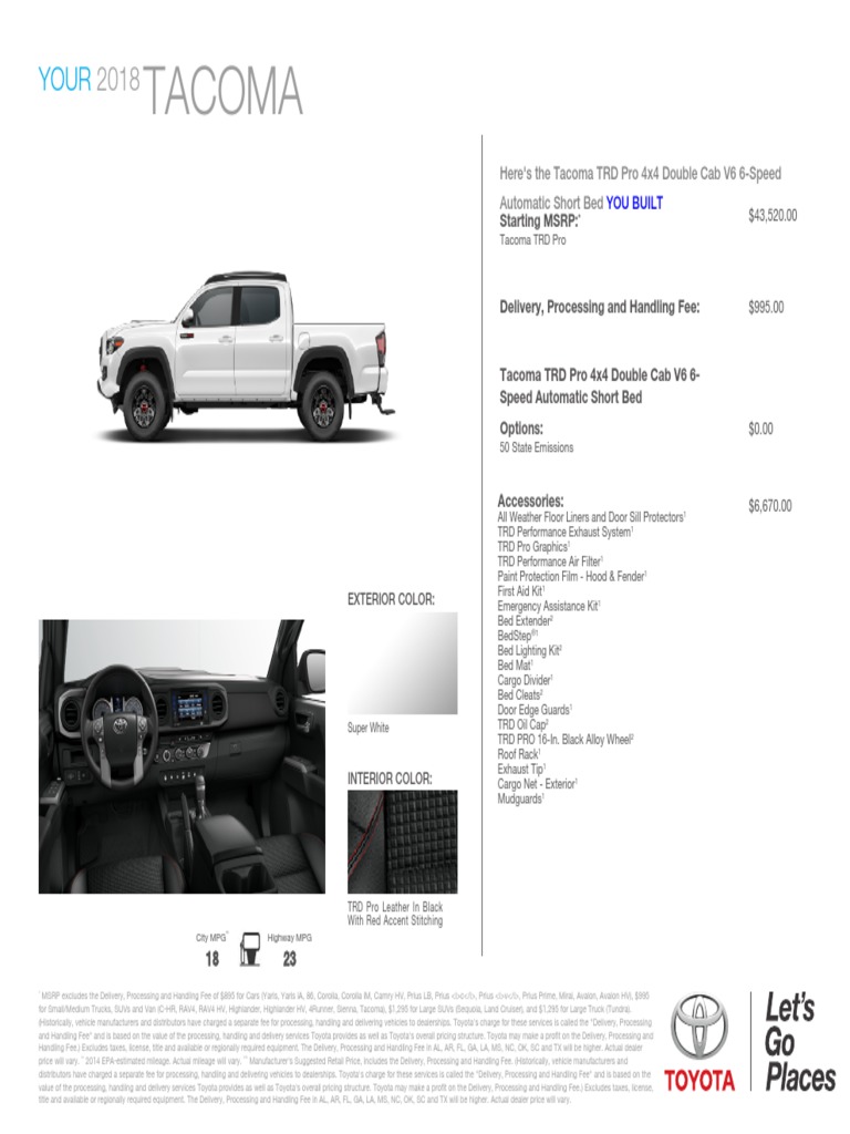 2018 TACOMA OWNERS MANUAL PDF intelligence overview