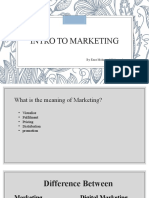 Intro To Marketing 1
