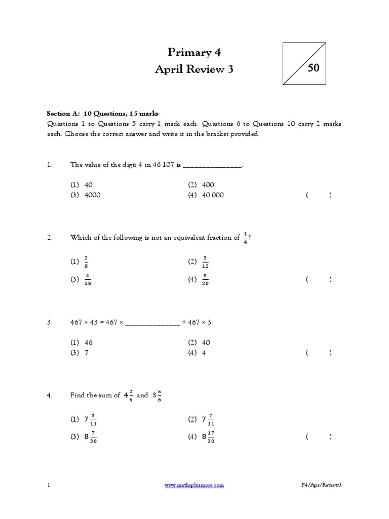 P4 Apr Review3 | PDF | Mathematical Concepts | Abstract Algebra