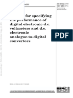 Method For Specifying The Performance of Digital Electronic D.C. Voltmeters and D.C. Electronic Analogue-To-Digital Convertors