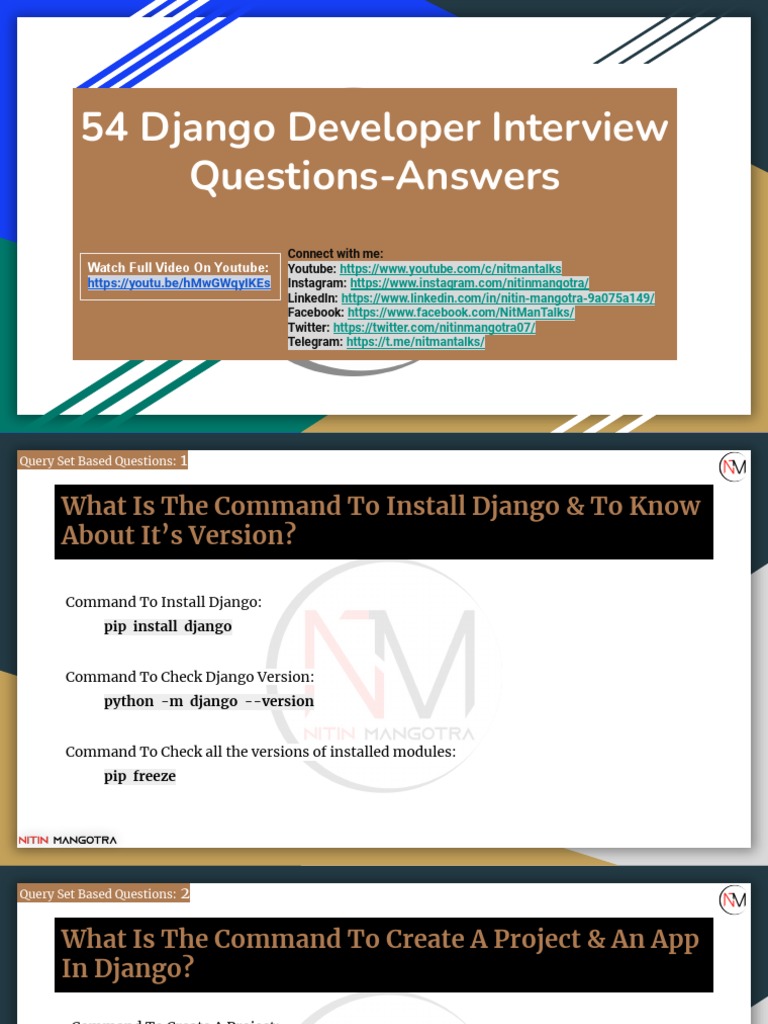 Django Developer Interview Questions | PDF | Model–View–Controller ...
