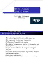 MA 105: Calculus Division 1, Lecture 11: Prof. Sudhir R. Ghorpade IIT Bombay