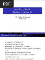 MA 105: Calculus Division 1, Lecture 14: Prof. Sudhir R. Ghorpade IIT Bombay