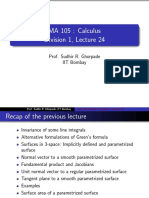 MA 105: Calculus Division 1, Lecture 24: Prof. Sudhir R. Ghorpade IIT Bombay