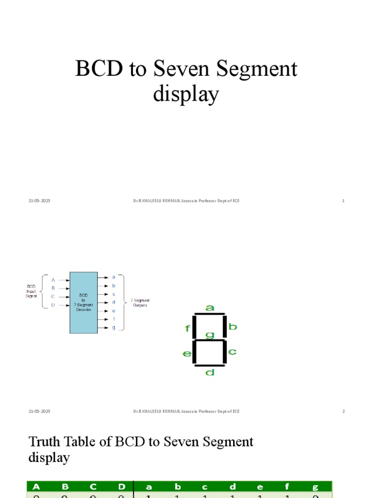 BCD To 7 Segment Display and Mux | PDF