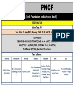 CLASS 9th (Both Foundation and Advance Batch) : Minor Test #01 Test Notice