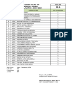 Daftar Nama Siswa Kelas 9 Tp. 2023-2024