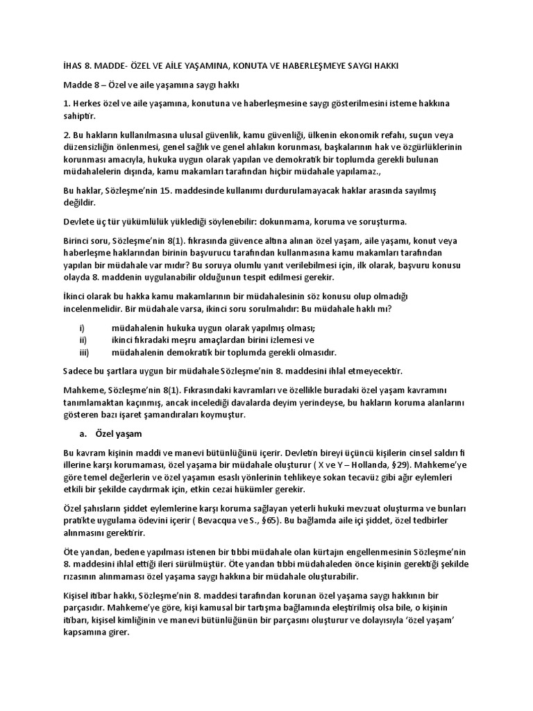 İnsan Hakları Hukuku Ders Notları
