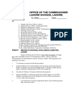 Office of The Commissioner Lahore Division, Lahore.: No. AD (S) / - Dated: - Meeting Notice To