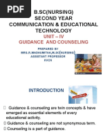 Guidance and Counselling