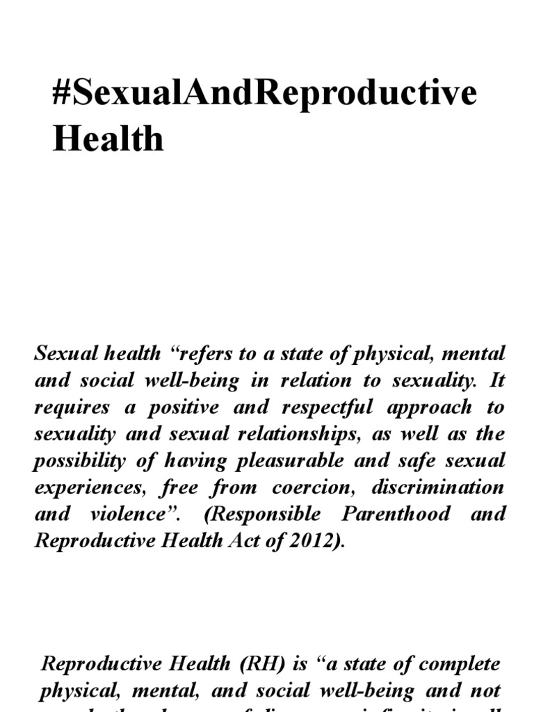 Sexual and reproductive health pdf