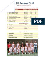 Plantilla CB Pío XII 2011-2012