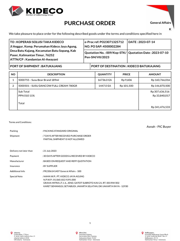 Purchase Order Cancellation Notice | PDF | Business Law | Private Law