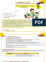 Programación de Reforzamiento V Ciclo Sexto Grado - 2023